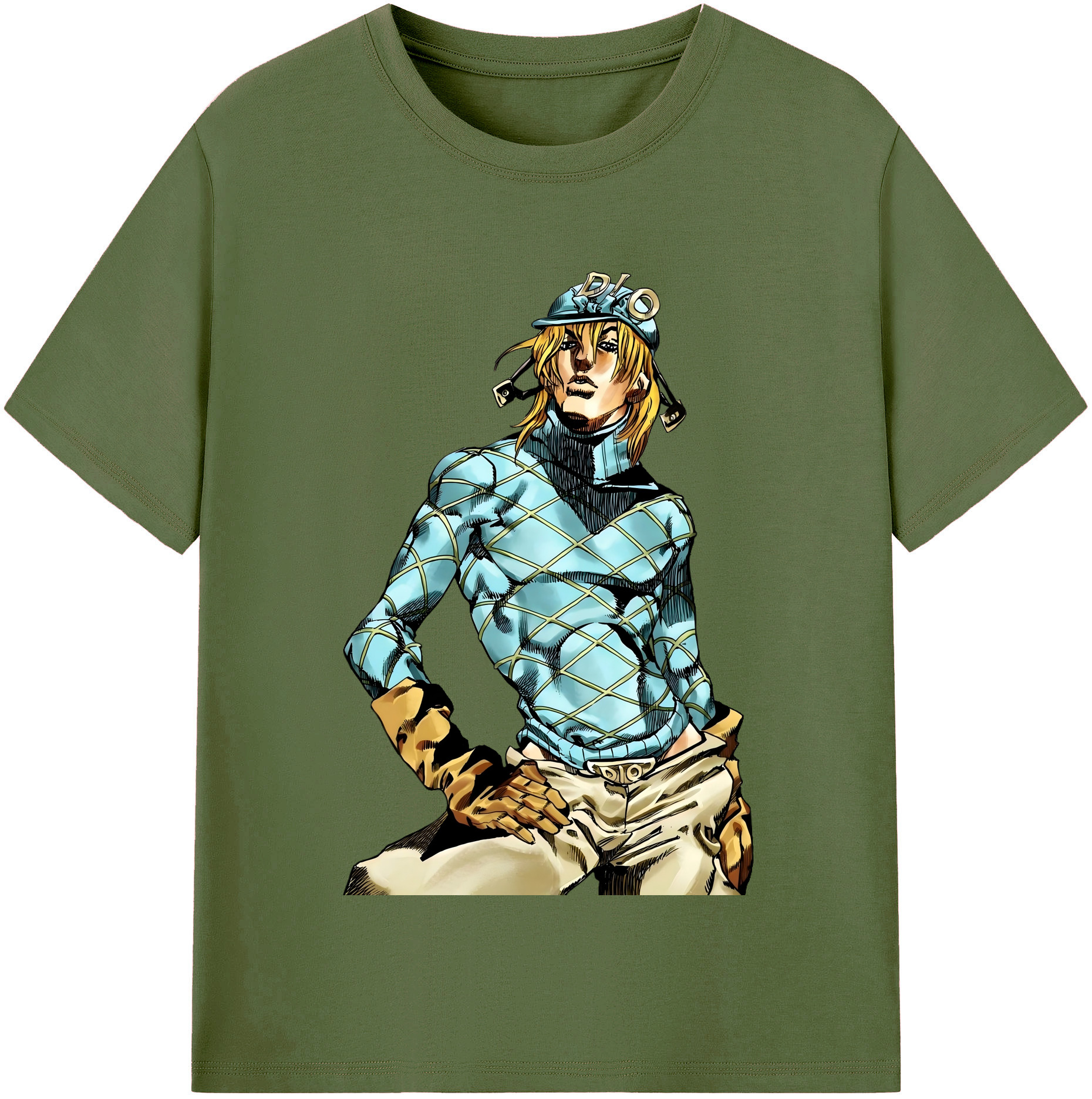 （画像用） ジョジョの奇妙な冒険 ディオ?ブランドー JoJo's Bizarre Adventure Dio Brando 綿100％半袖Tシャツ（フロントプリント）